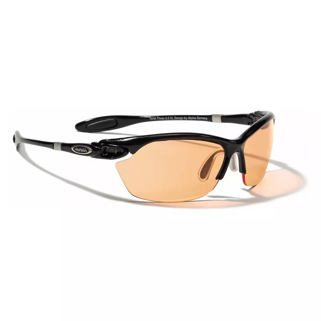 ALPINA TWIST THREE 2,0 VL - sportovní brýle, fotochromatické - barva: Černá