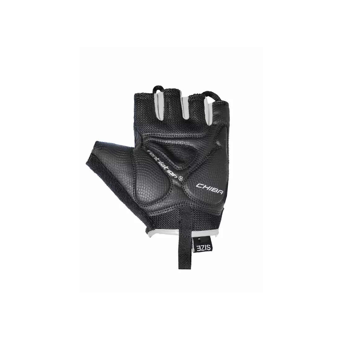 CHIBA AIR PLUS cyklistické rukavice, černá/bílá 30145