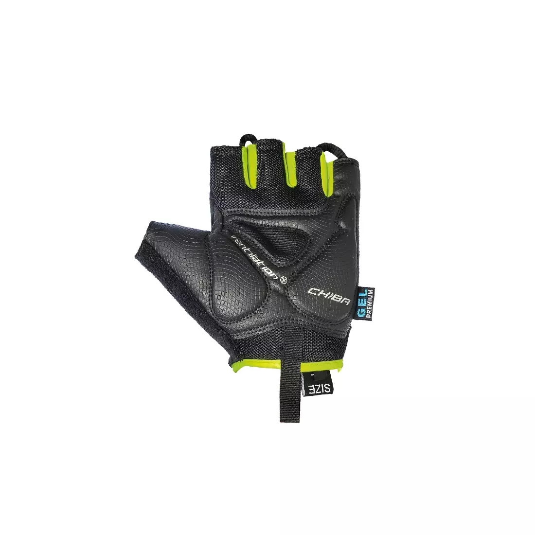 CHIBA AIR PLUS cyklistické rukavice, černo-fluor 30145