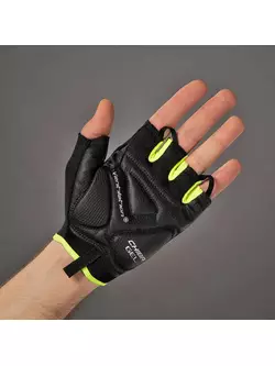 CHIBA AIR PLUS cyklistické rukavice, černo-fluor 30145