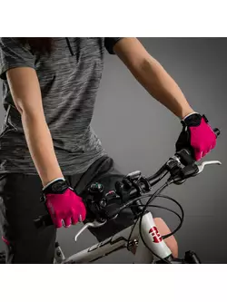 CHIBA LADY AIR PLUS dámské cyklistické rukavice, růžové