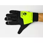 CHIBA RAIN PRO zimní cyklistické rukavice, černo-fluor 31227