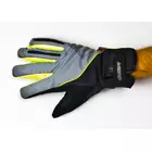 CHIBA REFLEX PRO zimní cyklistické rukavice, stříbro-fluor 31186