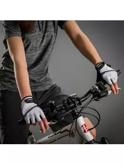 CHIBA dámské cyklistické rukavice LADY GEL, Černý a bílý