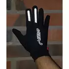 CHIBA nepromokavé cyklistické rukavice THERMOFLEECE WATERPRO, Černá