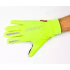 CHIBA nepromokavé cyklistické rukavice THERMOFLEECE WATERPRO fluo