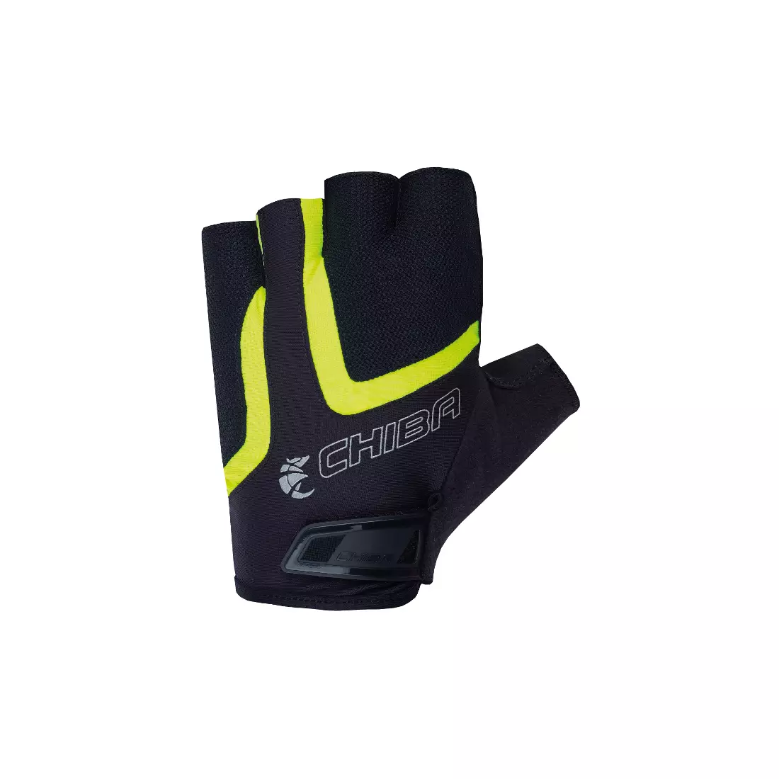 CHIBA pánské cyklistické rukavice GEL AIR, black-fluo 3010018 
