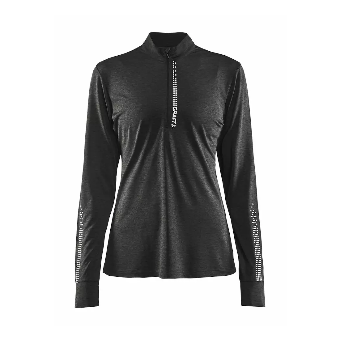 CRAFT REFLECTIVE ZIP 1905499-998000 dámské běžecké tričko s dlouhým rukávem černé