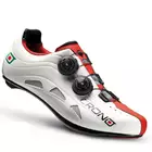 CRONO FUTURA2 NYLON silniční cyklistické boty, bílá a červená