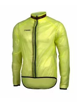 CROSSROAD RACE ultralehká nepromokavá cyklistická bunda, transparentní-fluor