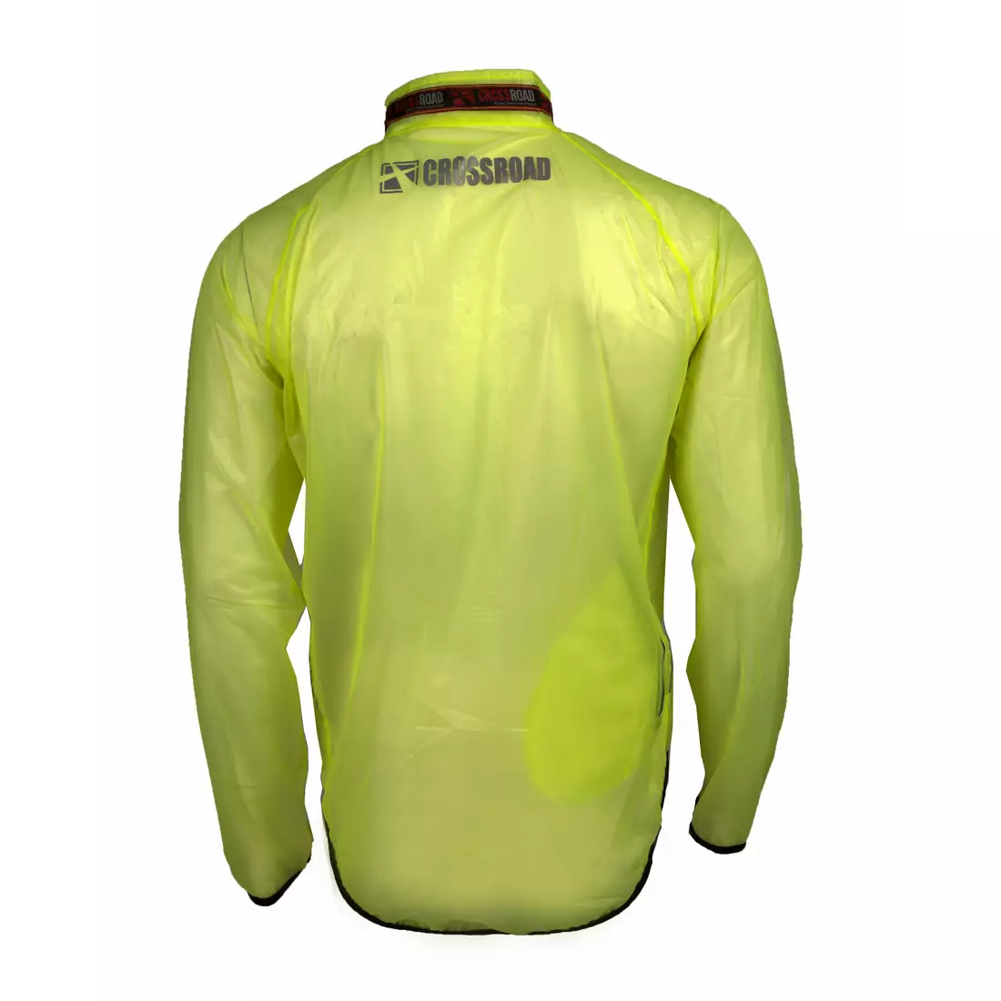 CROSSROAD RACE ultralehká nepromokavá cyklistická bunda, transparentní-fluor