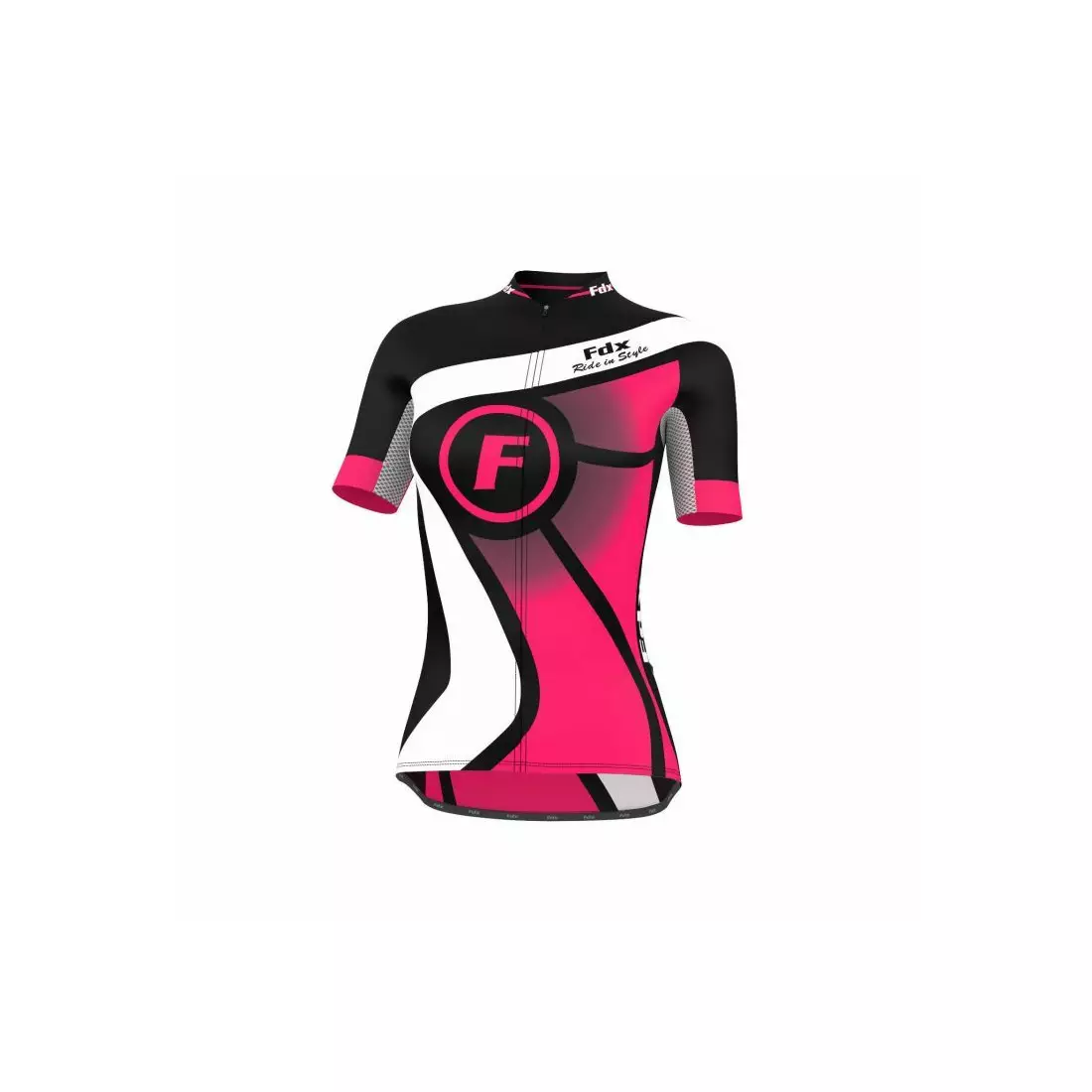 Dámský cyklistický dres FDX 1020, černo-růžový
