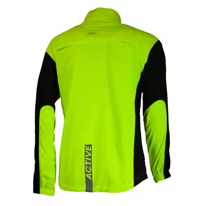 ROGELLI RUN DRUMMOND - pánská lehká běžecká bunda, barva: fluór