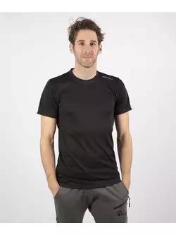 ROGELLI RUN PROMOTION pánské sportovní tričko s krátkým rukávem, Černá