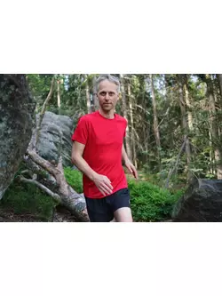 ROGELLI RUN PROMOTION pánské sportovní tričko s krátkým rukávem, červené