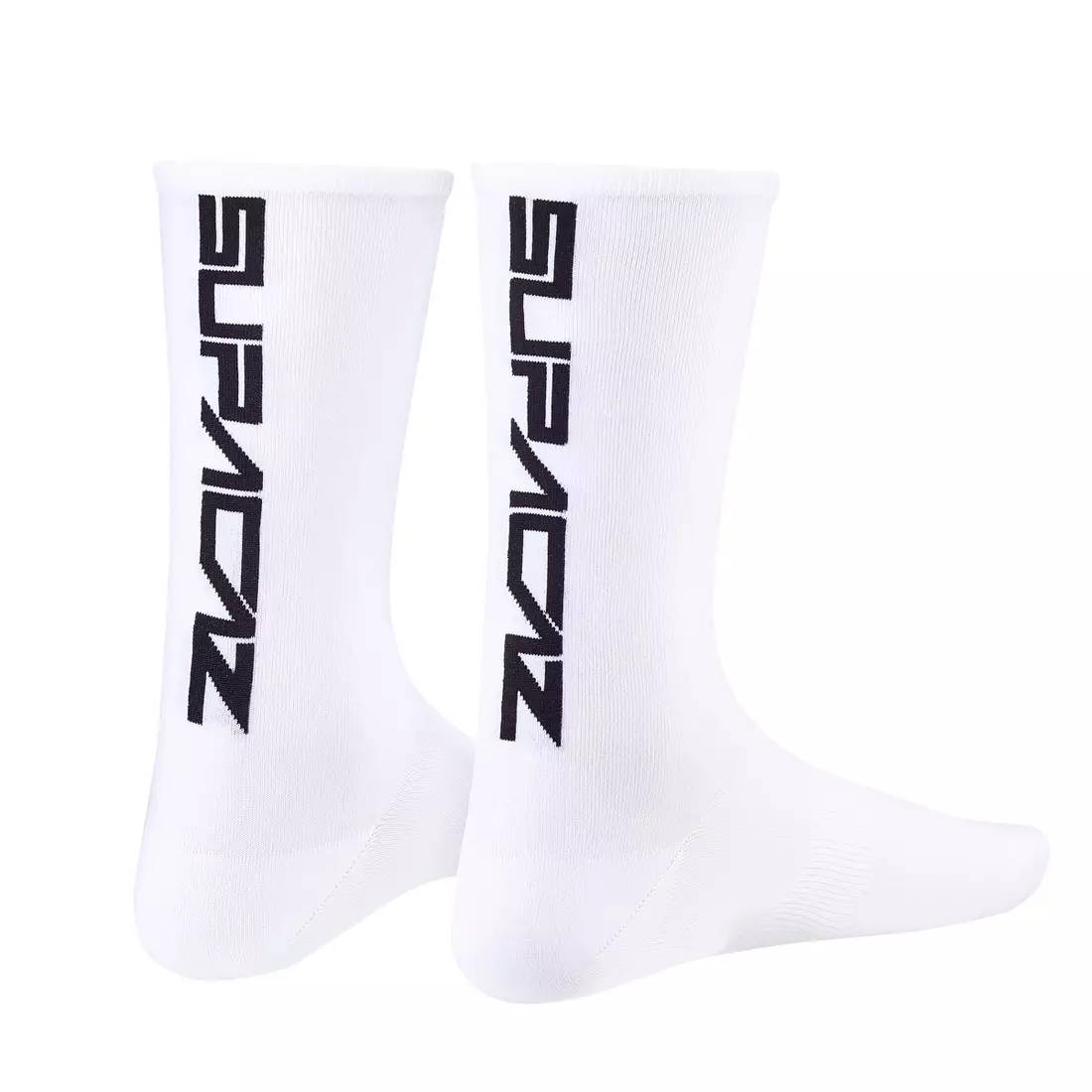 Bílé a černé cyklistické ponožky SUPACAZ