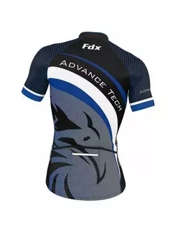 Cyklistický set FDX 1060: cyklistický dres + náprsenkové šortky s vsadkou, modrá