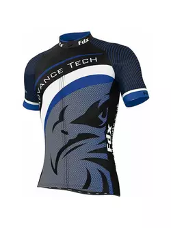 Cyklistický set FDX 1060: cyklistický dres + náprsenkové šortky s vsadkou, modrá
