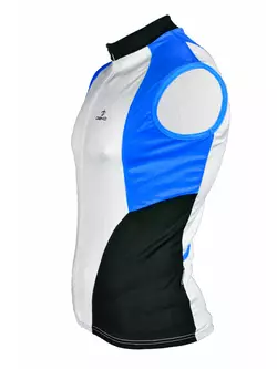 DEKO HAITI II pánský cyklistický dres bez rukávů, bílo-modrý