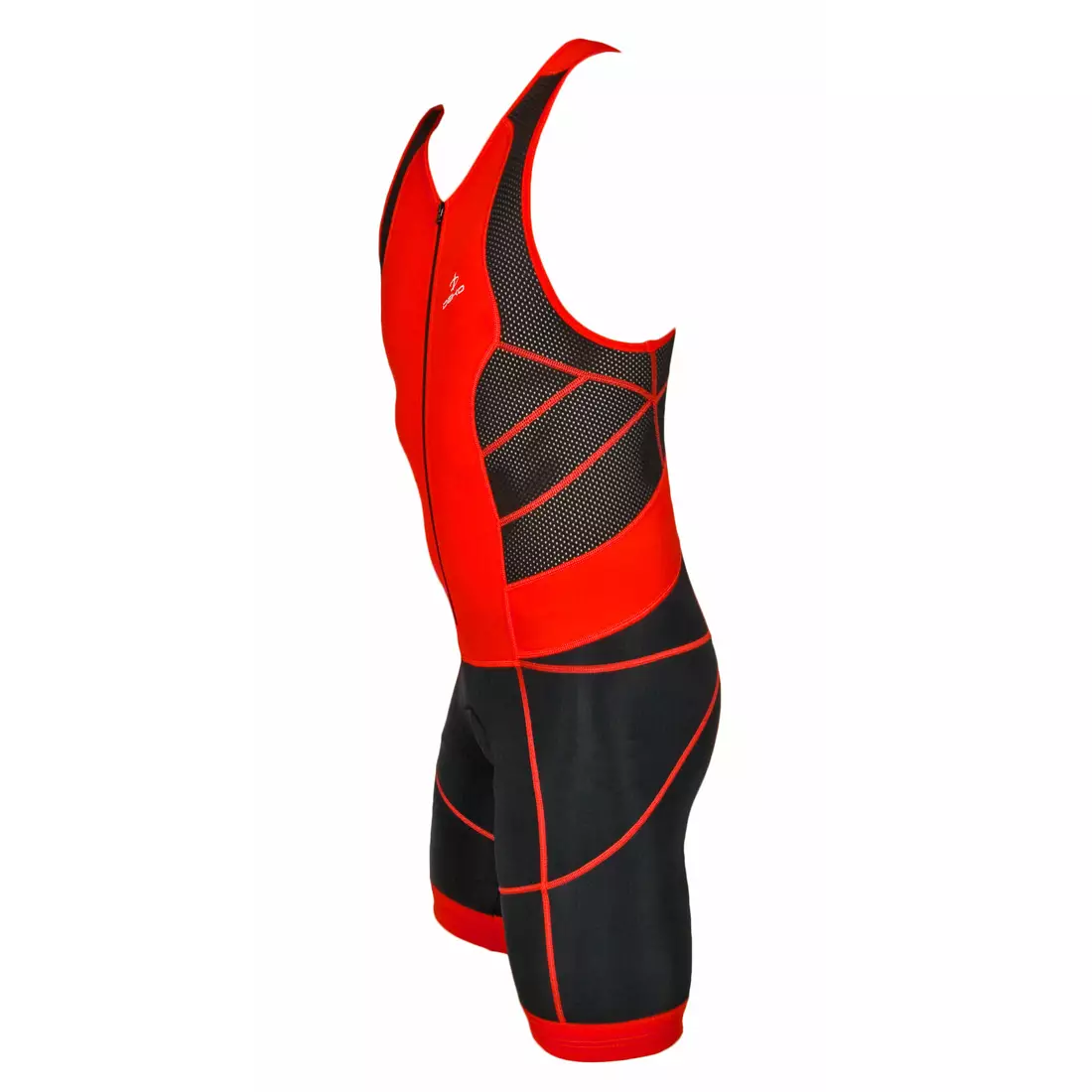 DEKO TRST-203 pánská triatlonová kombinéza černá a červená