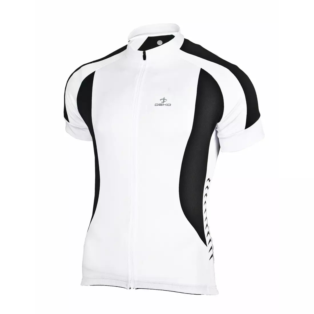 DEKO WHITE pánský cyklistický dres, bílý a černý
