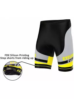 FDX 1070 pánské cyklistické kraťasy, černo-žluté