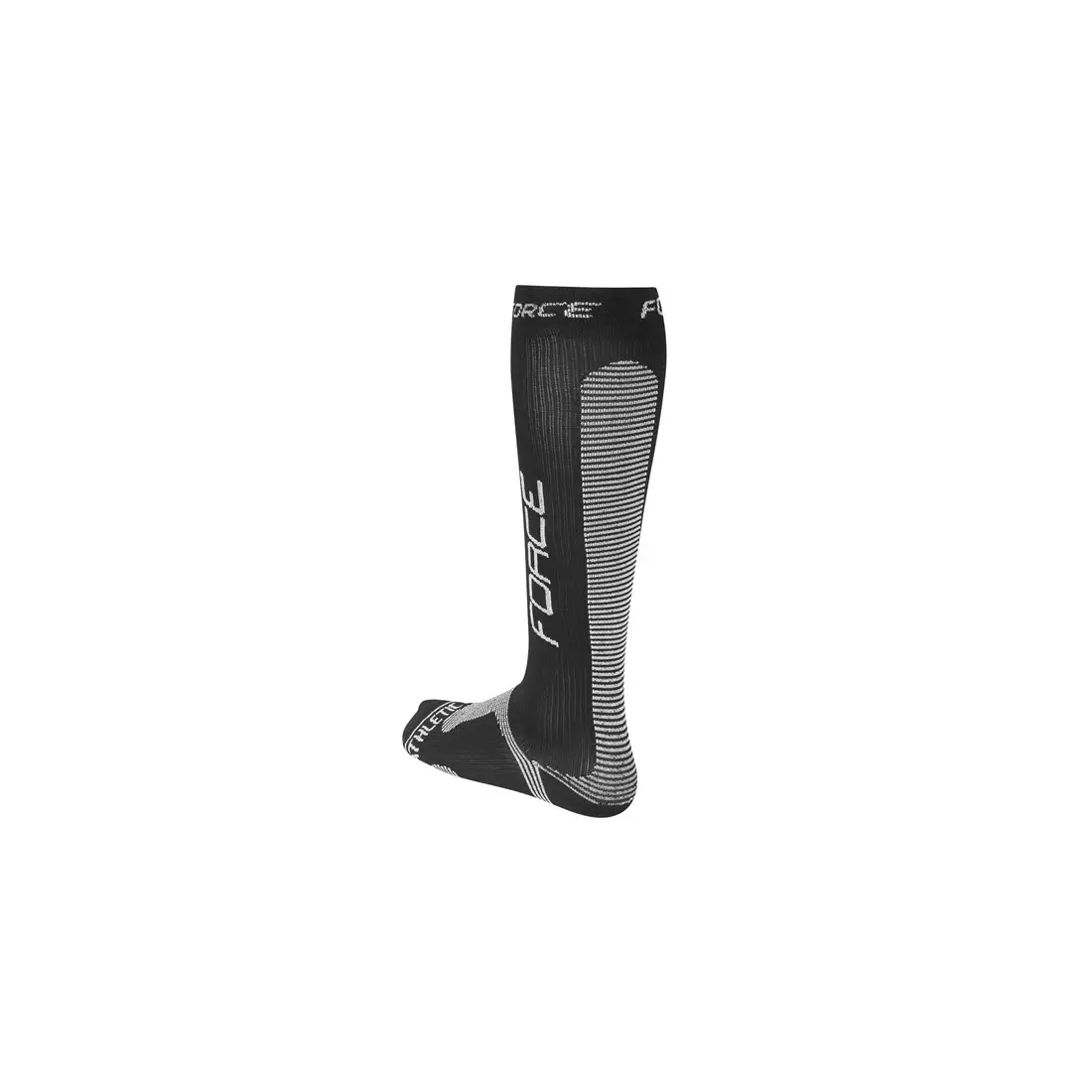 FORCE 90104 ATHLETIC PRO kompresní ponožky, černobílé