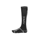 FORCE 90104 ATHLETIC PRO kompresní ponožky, černobílé