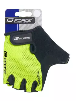 FORCE Cyklistické rukavice TERRY fluor 905492