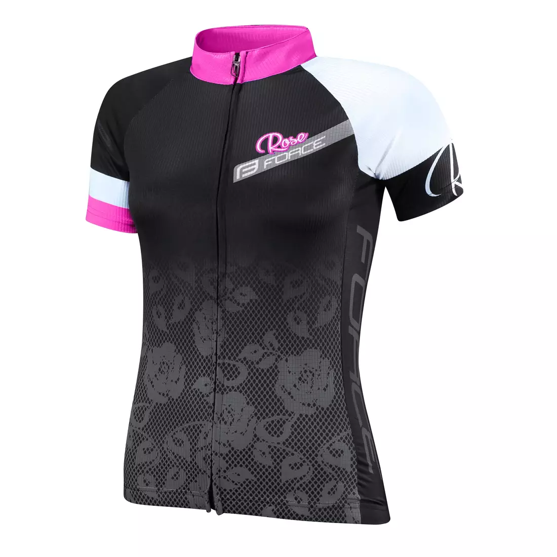 FORCE ROSE dámský cyklistický dres 9001342 černo-růžový