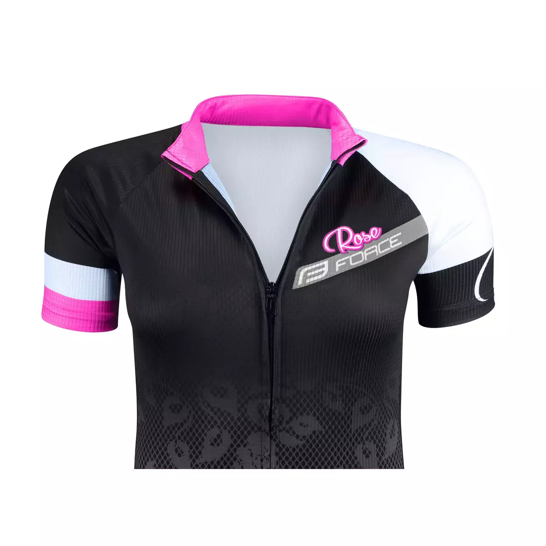 FORCE ROSE dámský cyklistický dres 9001342 černo-růžový