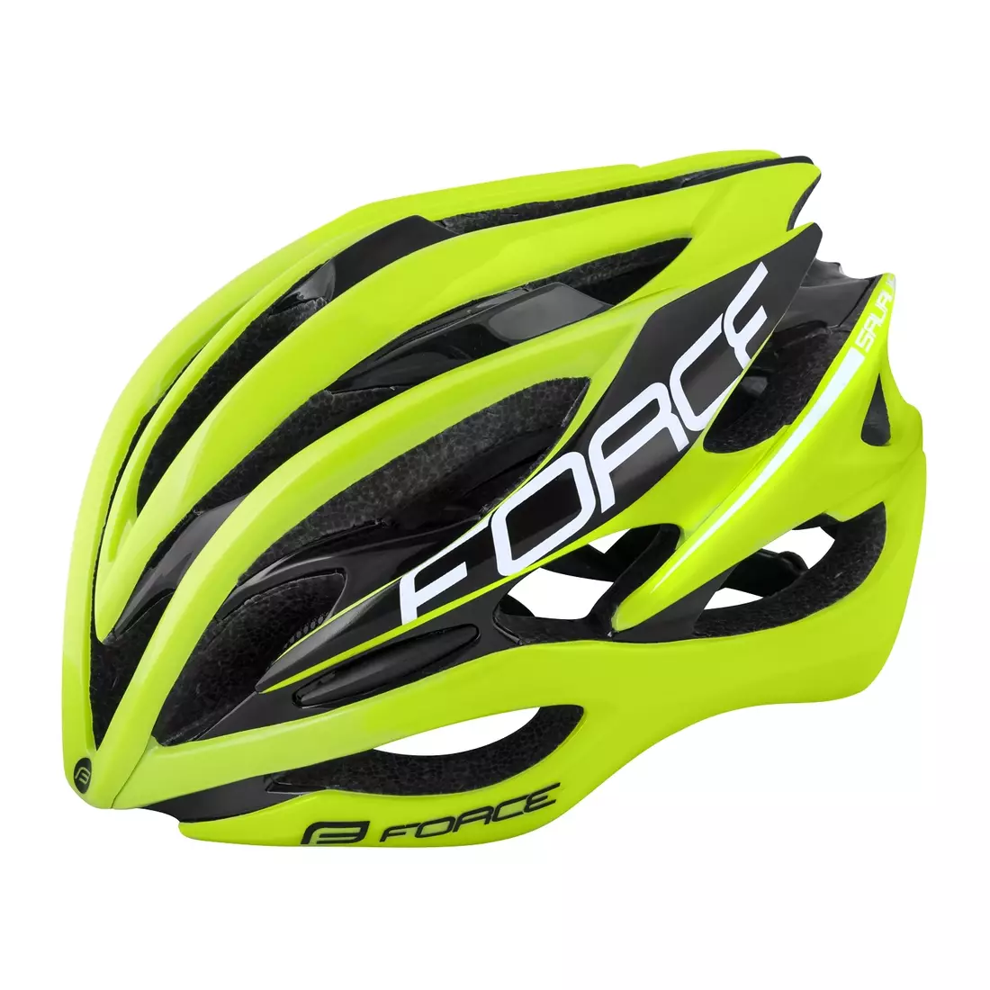 FORCE SAURUS cyklistická helma SAURUS fluorově černá