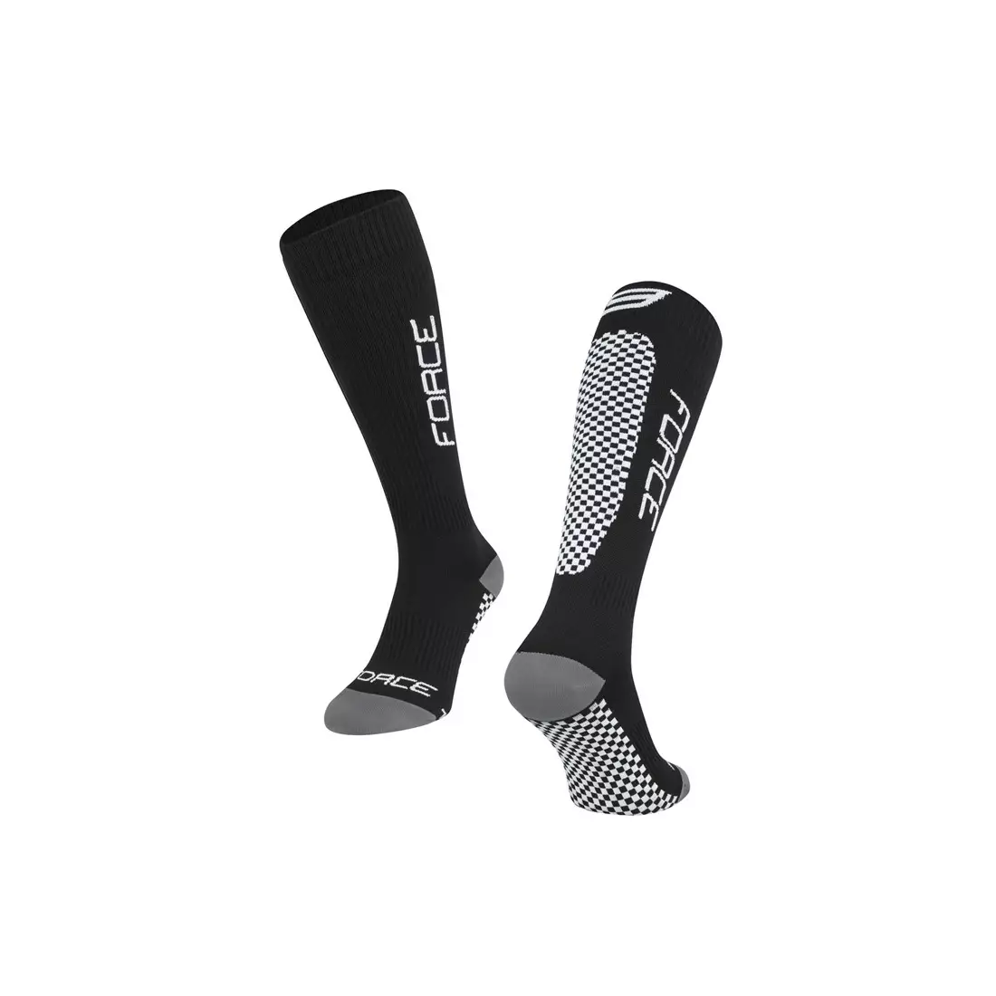 FORCE TESSERA COMPRESSION kompresní ponožky, černá a šedá