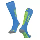 FORCE TESSERA COMPRESSION kompresní ponožky, modré a fluor