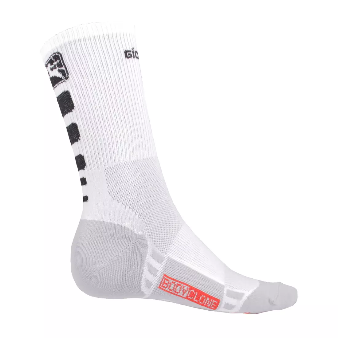 GIORDANA FR-C TALL SOCKS bílé a černé cyklistické ponožky