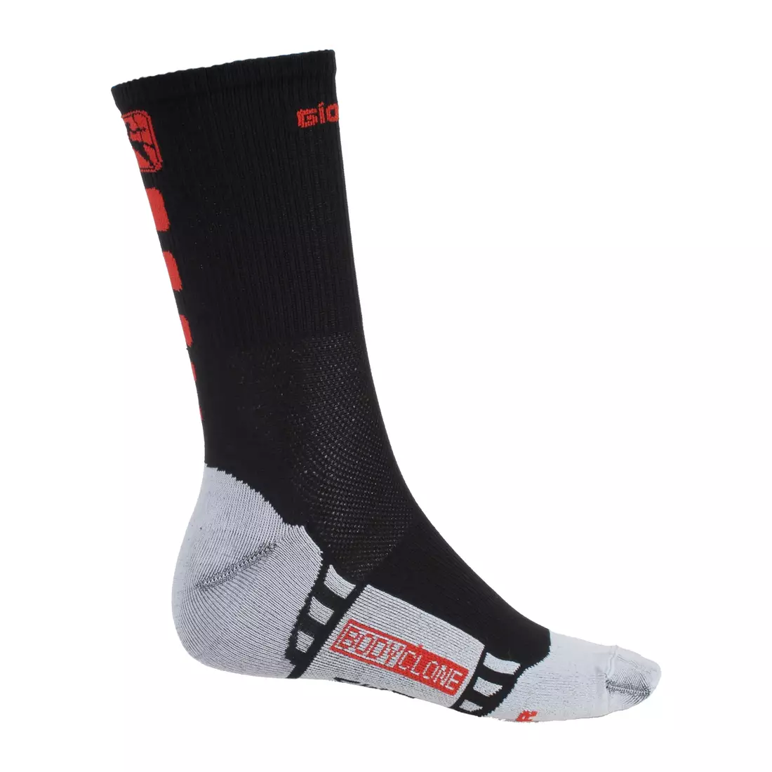 GIORDANA FR-C TALL SOCKS černo-červené cyklistické ponožky