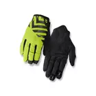 GIRO DND cyklistické rukavice, černo-fluor žluté