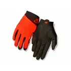 GIRO RIVET II cyklistické rukavice, oranžový fluor
