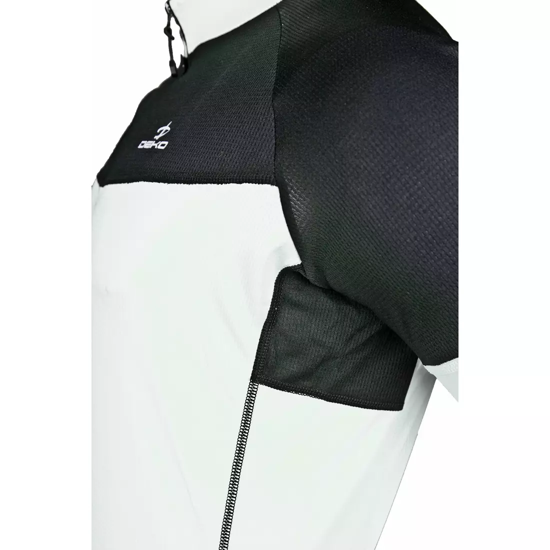 Pánský cyklistický dres DEKO FORZA, bílo-černý