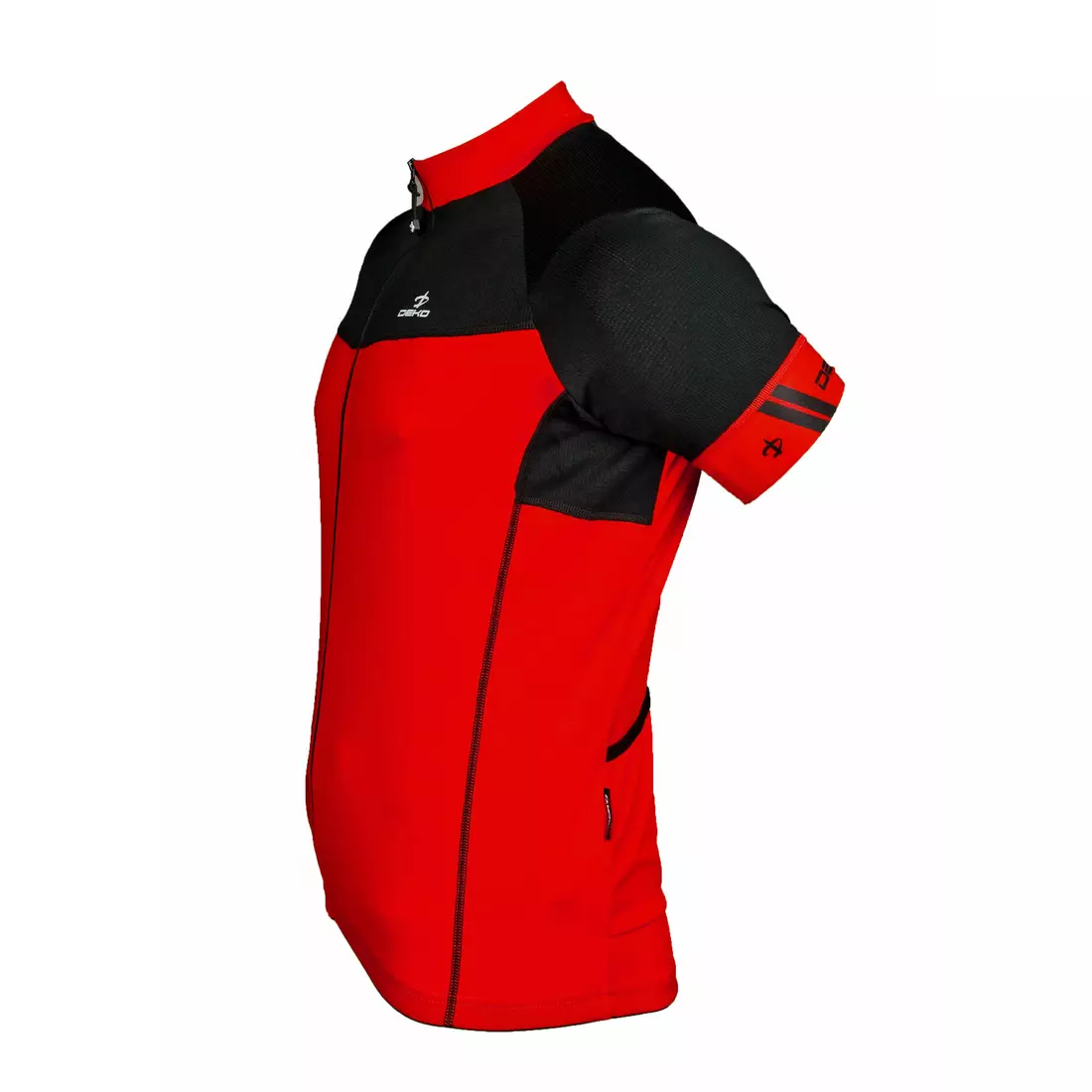 Pánský cyklistický dres DEKO FORZA, červeno-černý