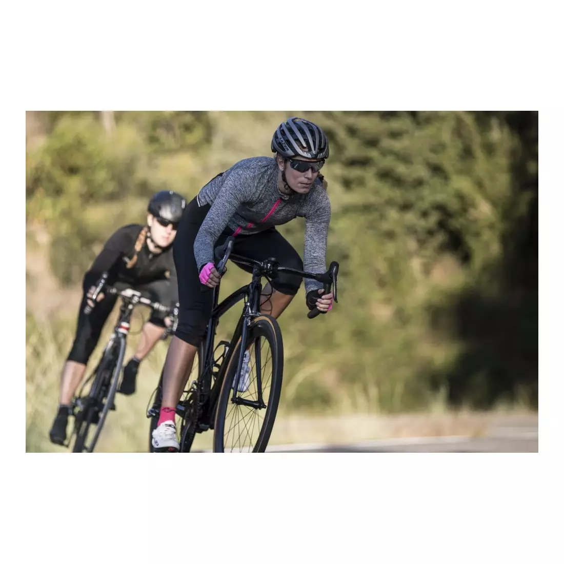 ROGELLI BENICE 2.0 teplý dámský cyklistický dres, šedo-růžový
