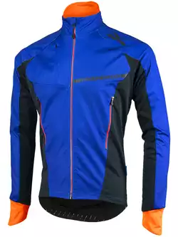 ROGELLI CONTENTO Lehká zimní cyklistická bunda, softshellová, fluorově modrá