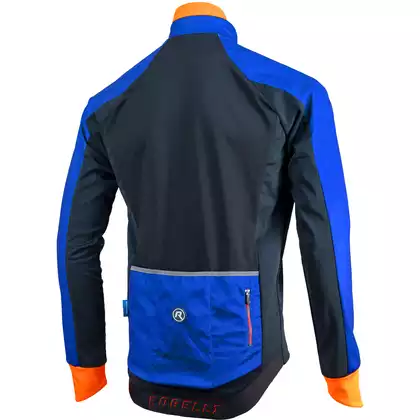 ROGELLI CONTENTO Lehká zimní cyklistická bunda, softshellová, fluorově modrá