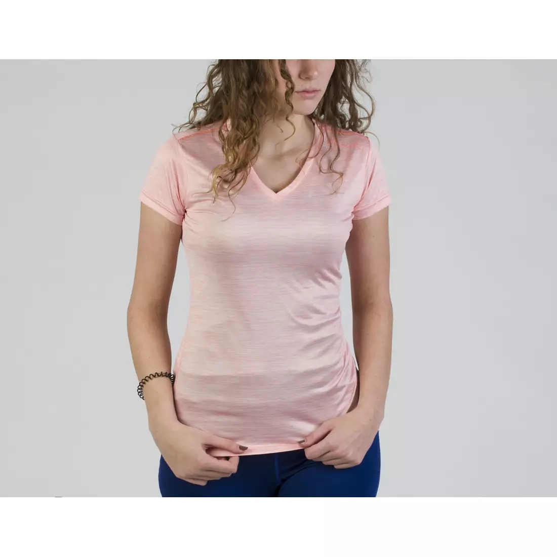 ROGELLI RUN DESIRE 840.264 - Dámské běžecké tričko K/R, pink-coral