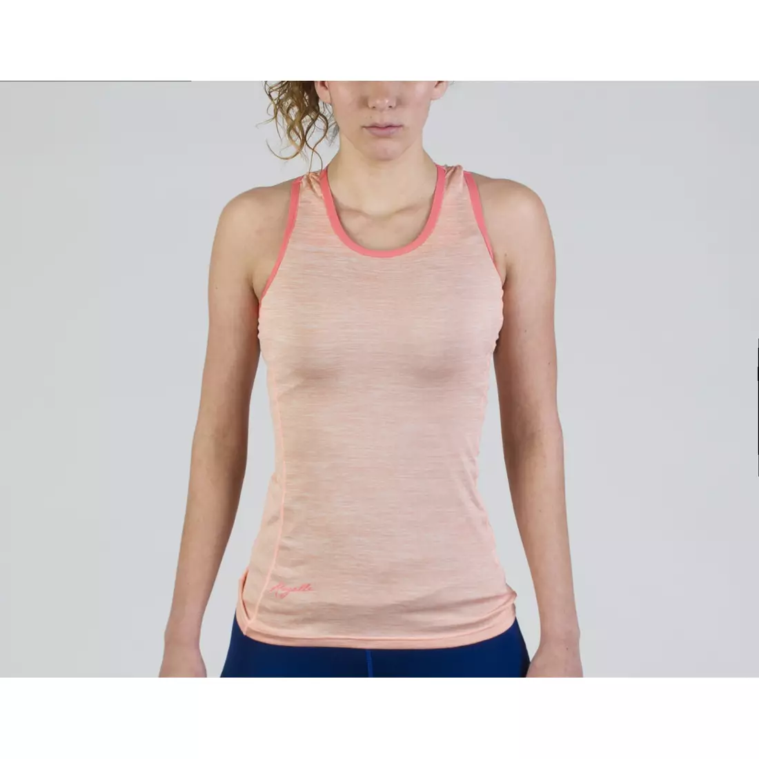 ROGELLI RUN DESIRE 840.265 - dámské běžecké tričko, tílko, pink-coral