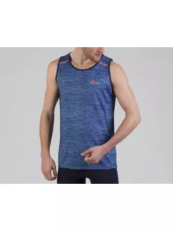 ROGELLI RUN STRUCTURE 830.241 - pánské tričko, běžecká vesta, modrá a oranžová
