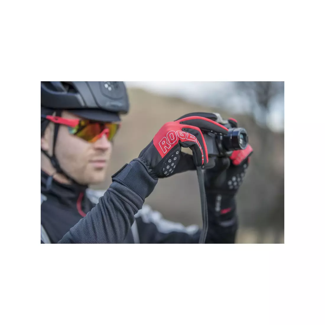 ROGELLI STORM zimní cyklistické rukavice, softshell, černé