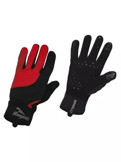 ROGELLI STORM zimní cyklistické rukavice, softshell, red