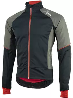 ROGELLI TRANI 4.0 zimní softshellová cyklistická bunda černo-šedo-červená
