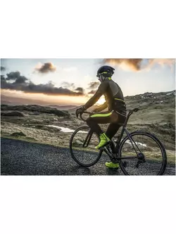 ROGELLI TRAVO 3.0 zateplené cyklistické kalhoty, šle, černo-fluor
